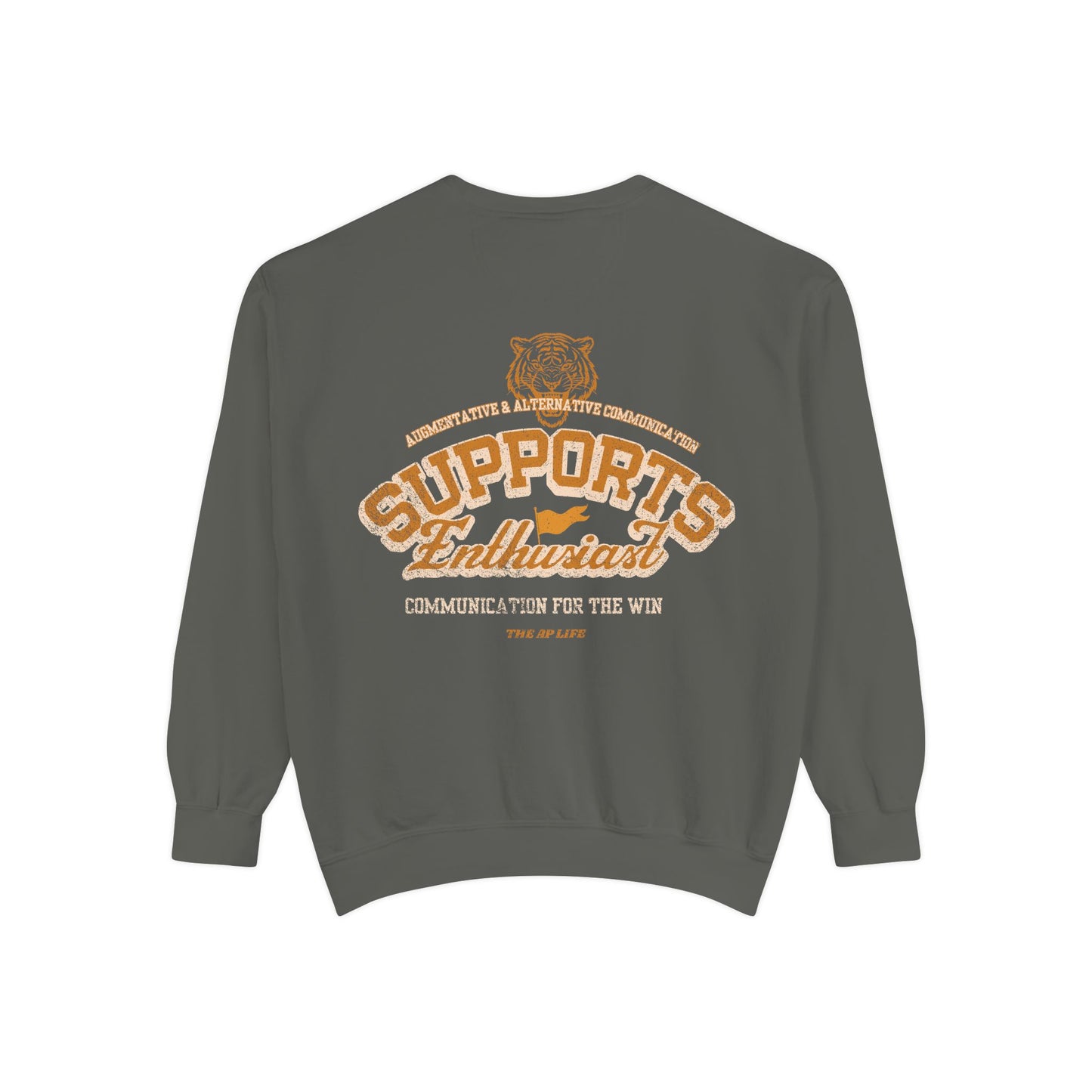 AAC Supports Team Enthusiast - Communication for the Win - Adult Unisex Sweatshirt