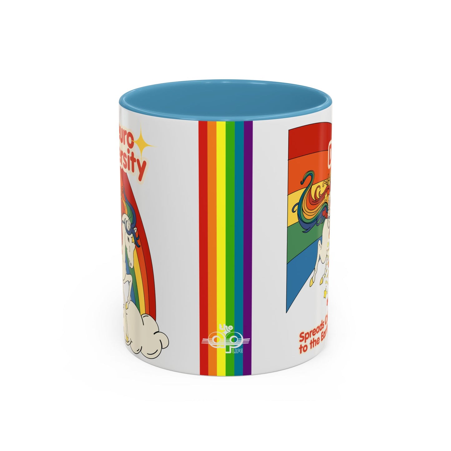 Neurodiversity Spreads Color to the Earth - Accent Coffee Mug (11, 15oz)