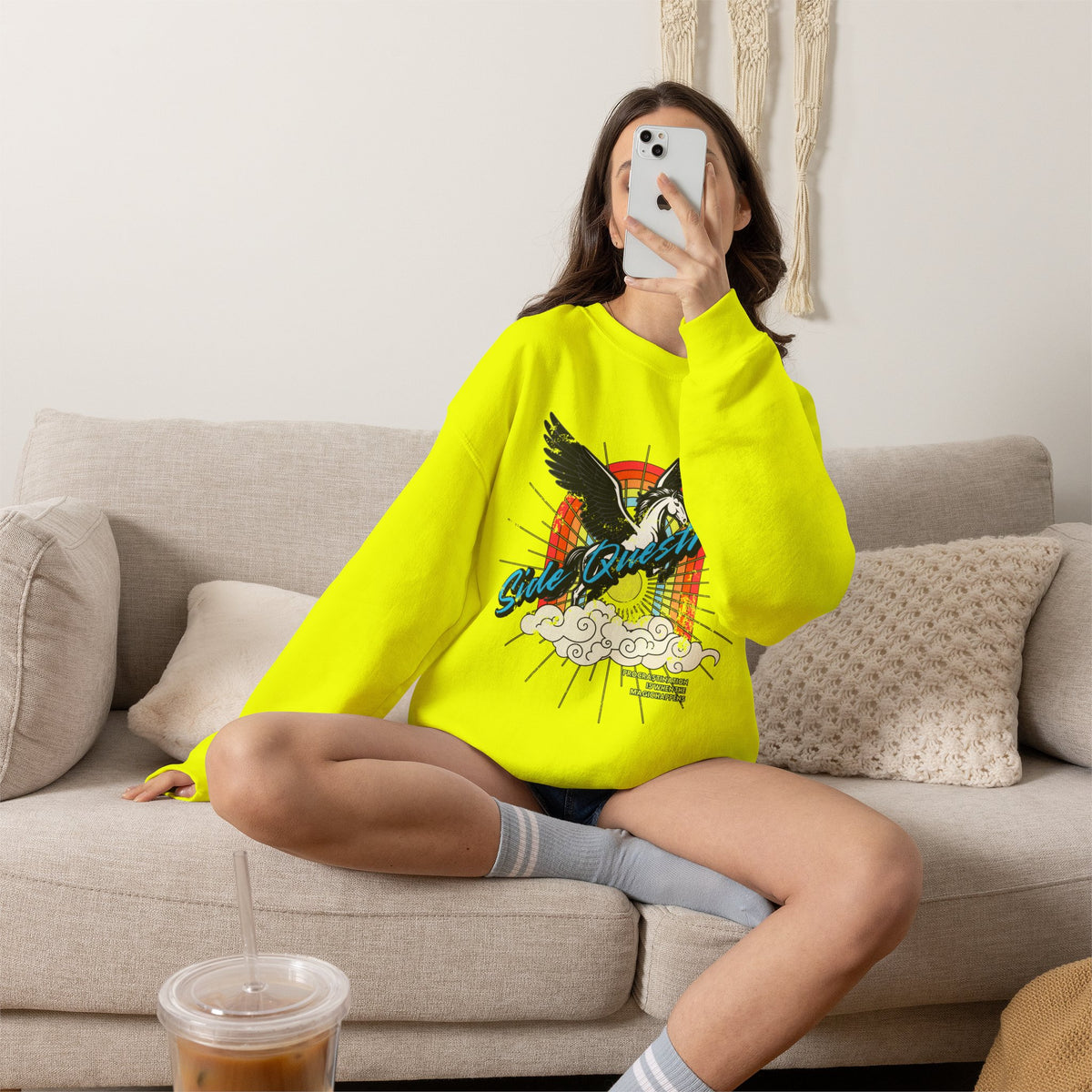 Side Questrian - Procrastination is When the Magic Happens - Adult Unisex Heavy Blend™ Crewneck Sweatshirt
