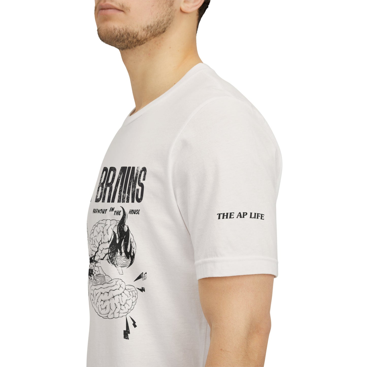 Taxing Brains - Burnout in the House - AuDHD - Adult Unisex Jersey Tee