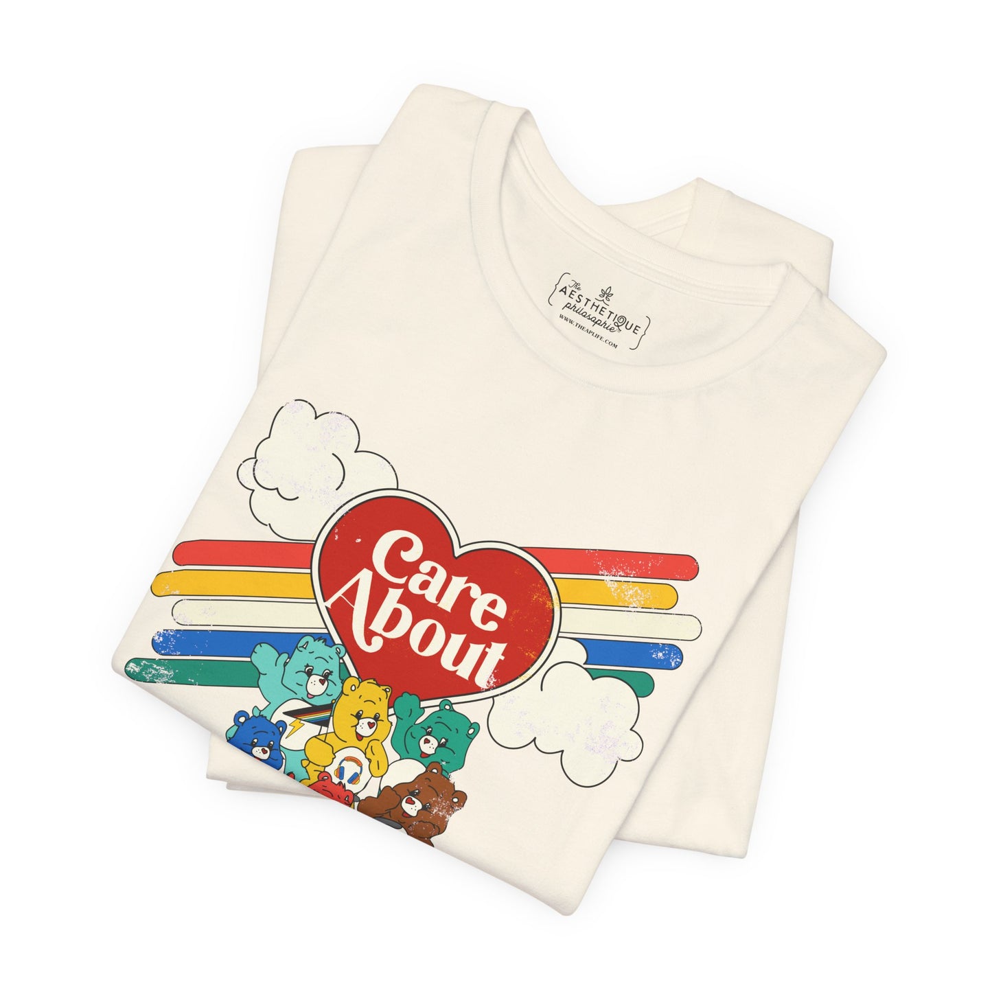 Care About Disability Rights - Retro 80s Vibe - Adult Unisex Jersey Tee (Ships Internationally)