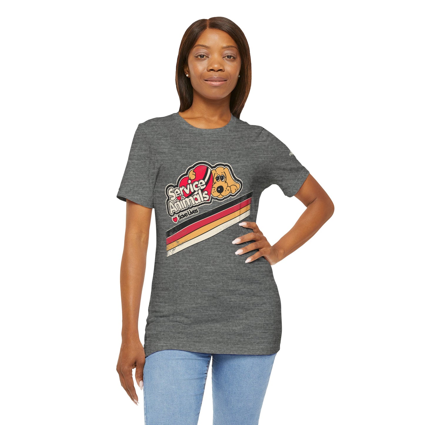 Service Animals Save Lives - Adult Unisex Jersey Short Sleeve Tee