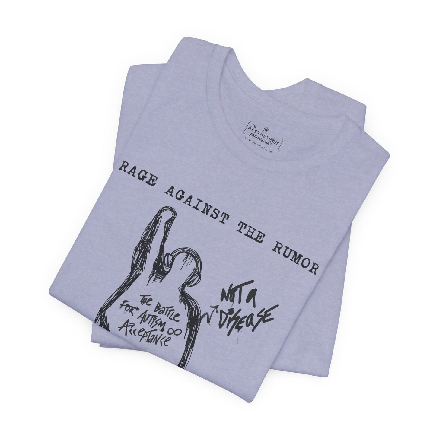 Rage Against the Rumor - The Battle for Autism Acceptance - Adult Unisex Tee