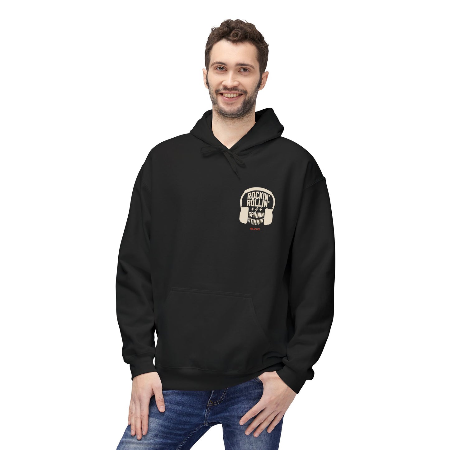 Rockin' Rollin' Spinnin' Stimmin' Autism Advocacy - Adult Unisex Softstyle Fleece Hoodie