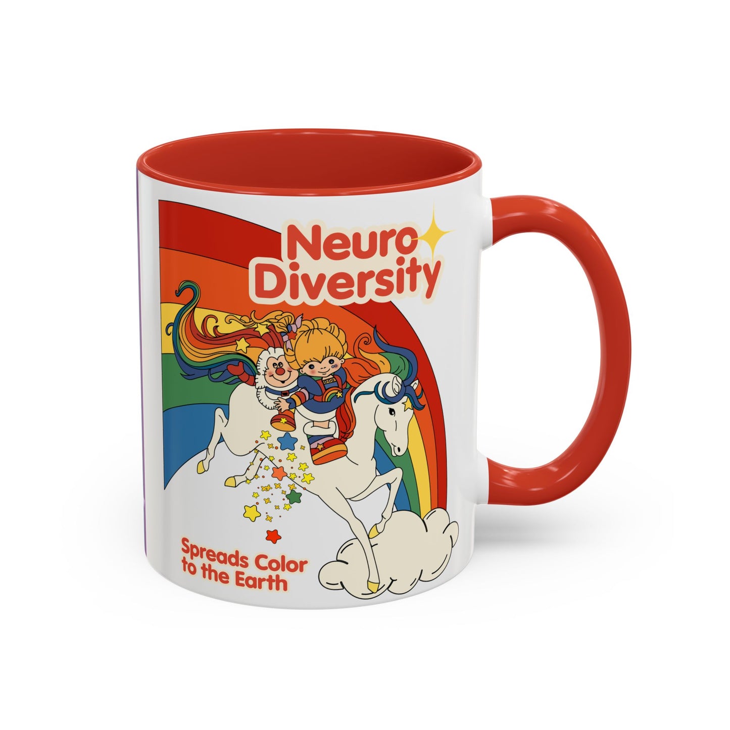 Neurodiversity Spreads Color to the Earth - Accent Coffee Mug (11, 15oz)