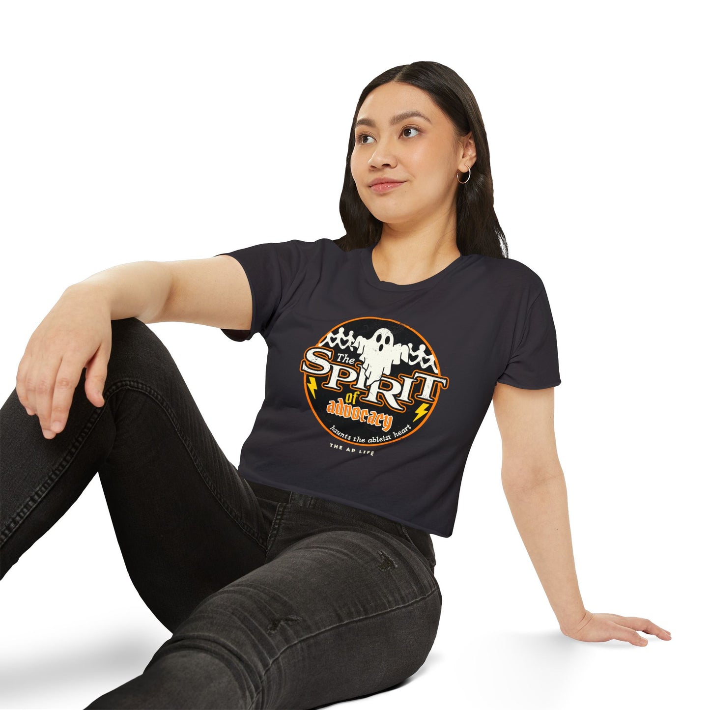 The Spirit of Advocacy (Haunts the Ablelist Heart) - Halloween - Women's Crop Top