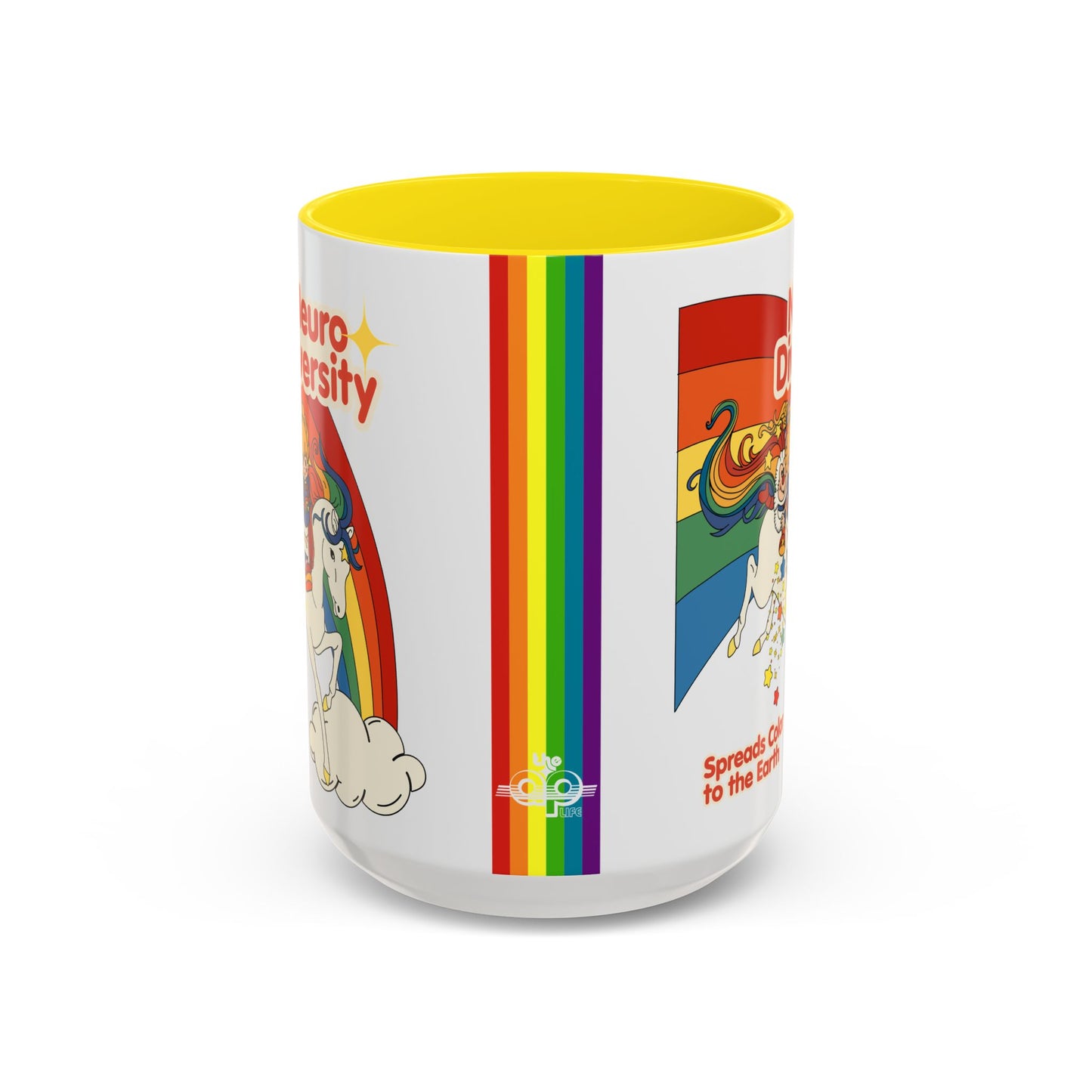 Neurodiversity Spreads Color to the Earth - Accent Coffee Mug (11, 15oz)