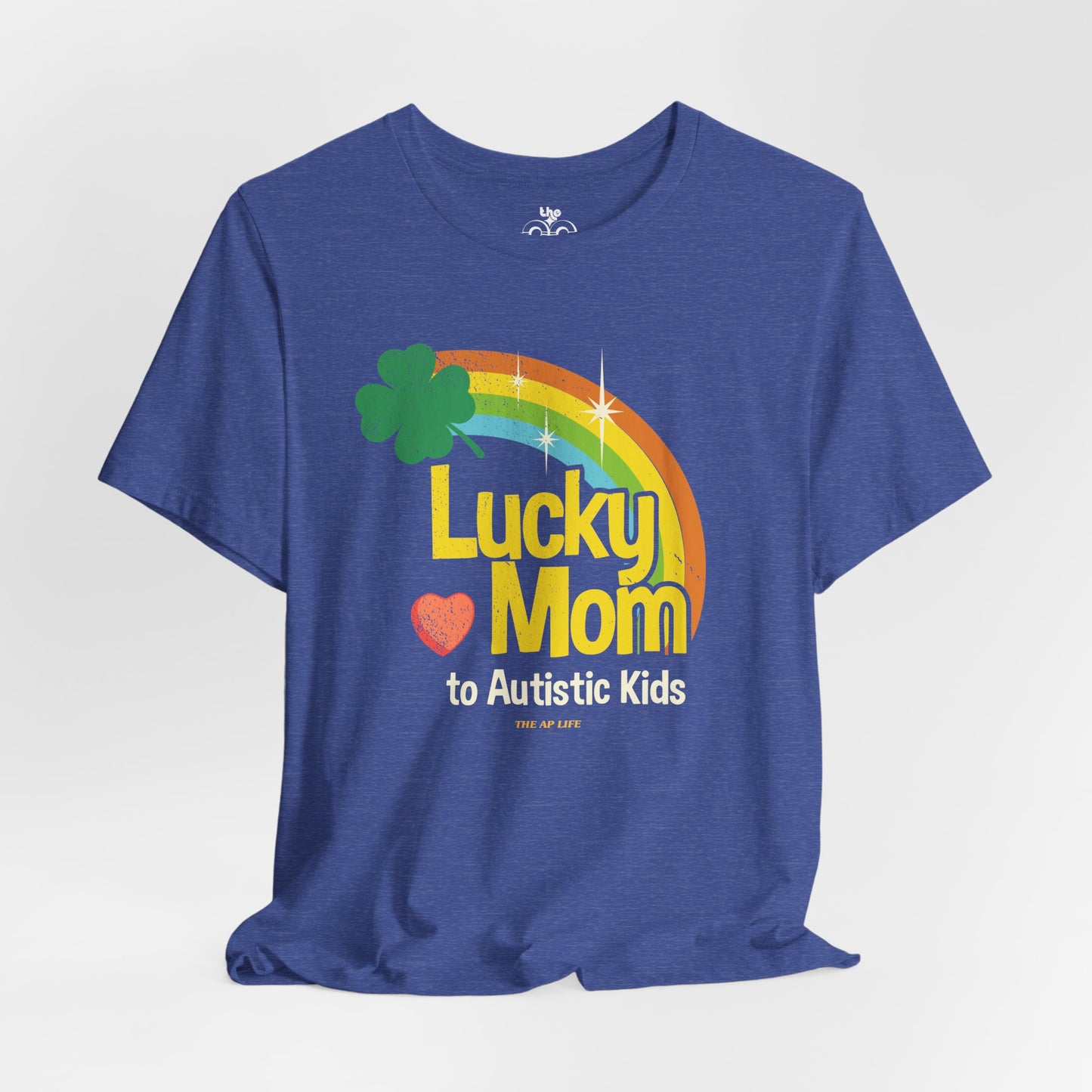 Lucky Mom to Autistic Kids - Adult Unisex Jersey Short Sleeve Tee