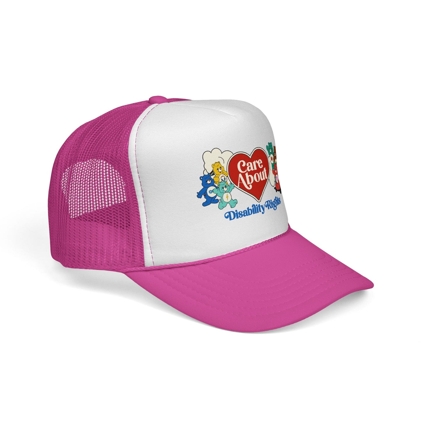 Care About Disability Rights - Retro 80s Vibe - Trucker Caps