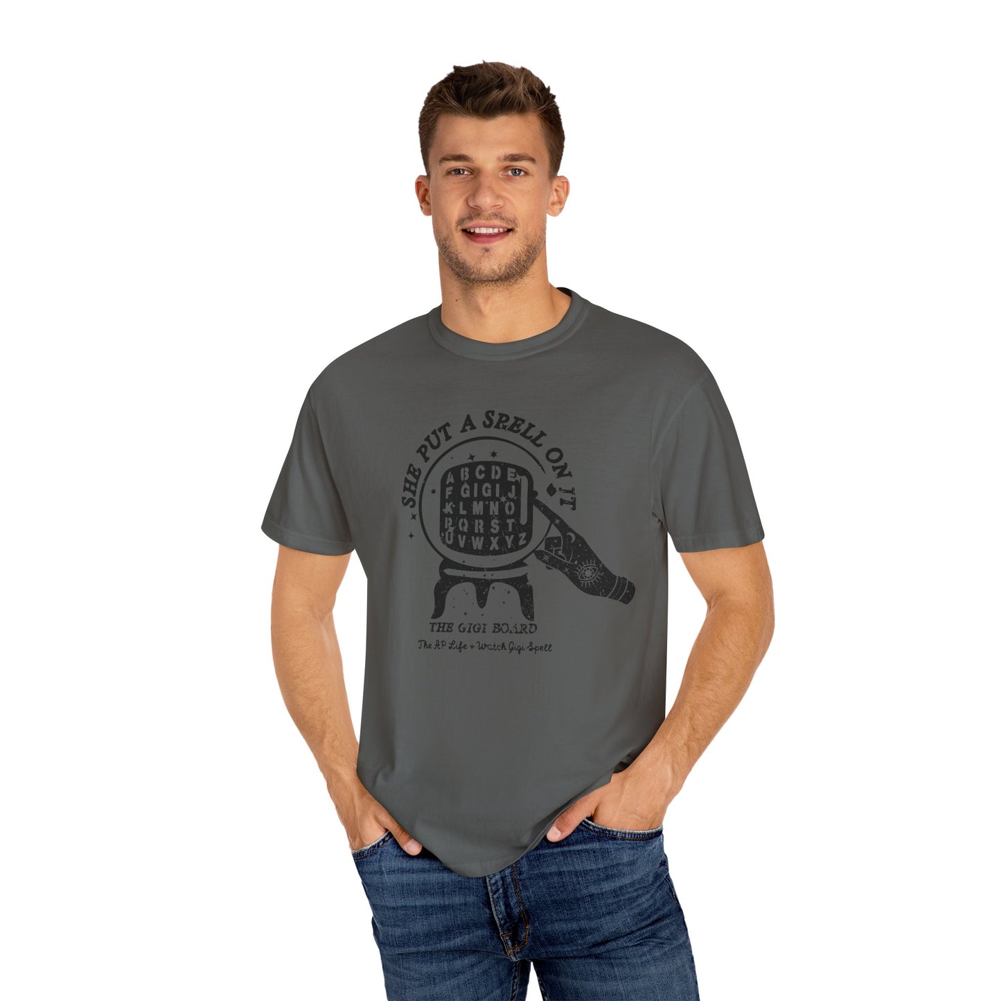 She Put a Spell on it - The Gigi Board - Adult Unisex Tee - Watch Gigi Spell Fundraiser
