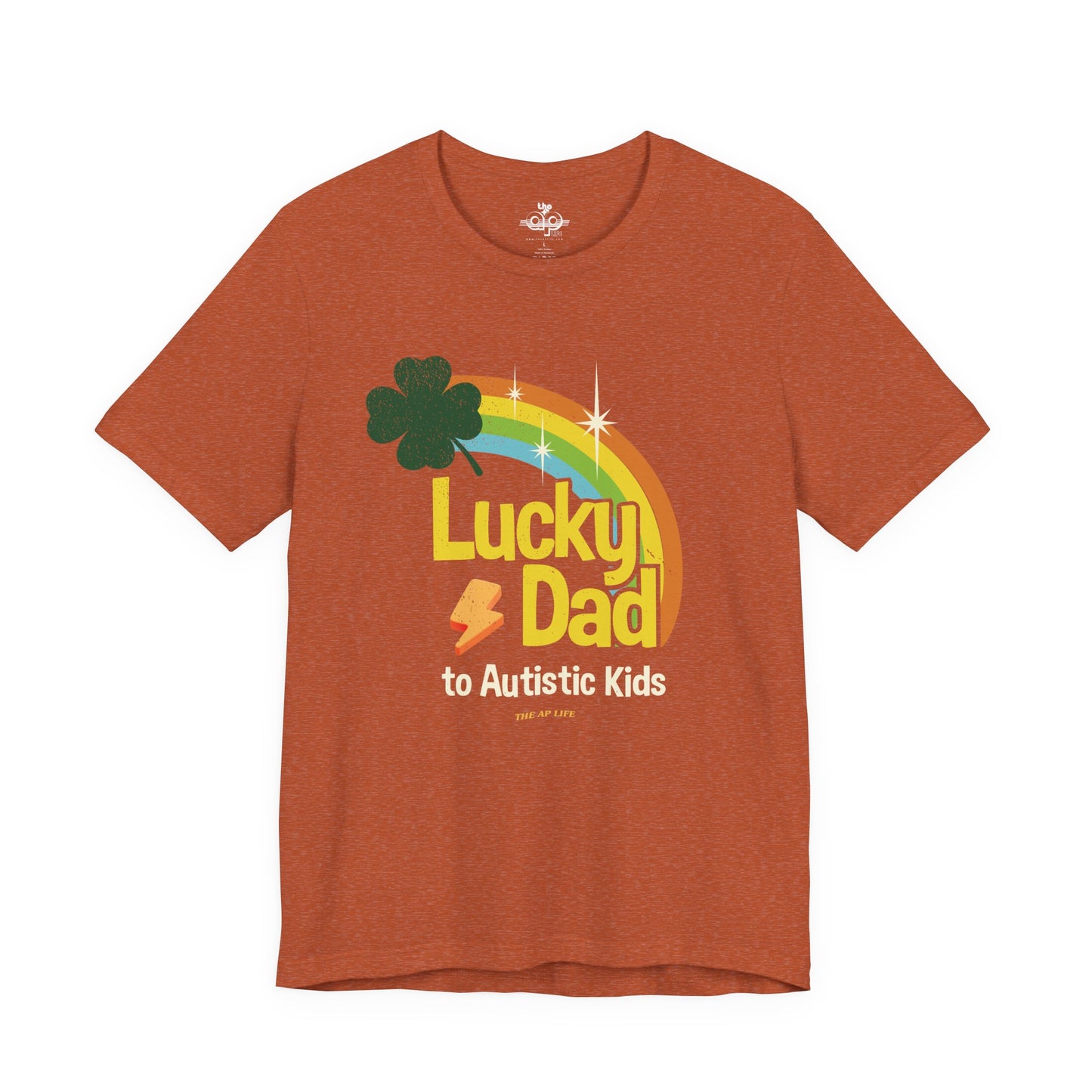 Lucky Dad to Autistic Kids - Adult Unisex Jersey Short Sleeve Tee