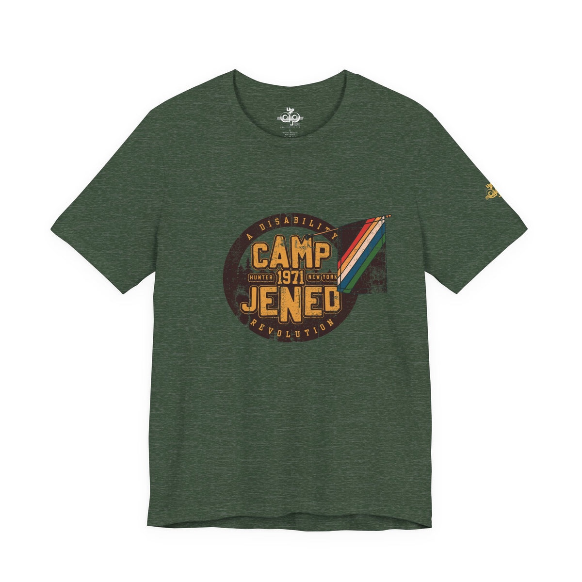 Camp Jened 1971 - A Disability Revolution - Adult Unisex Jersey Short Sleeve Tee