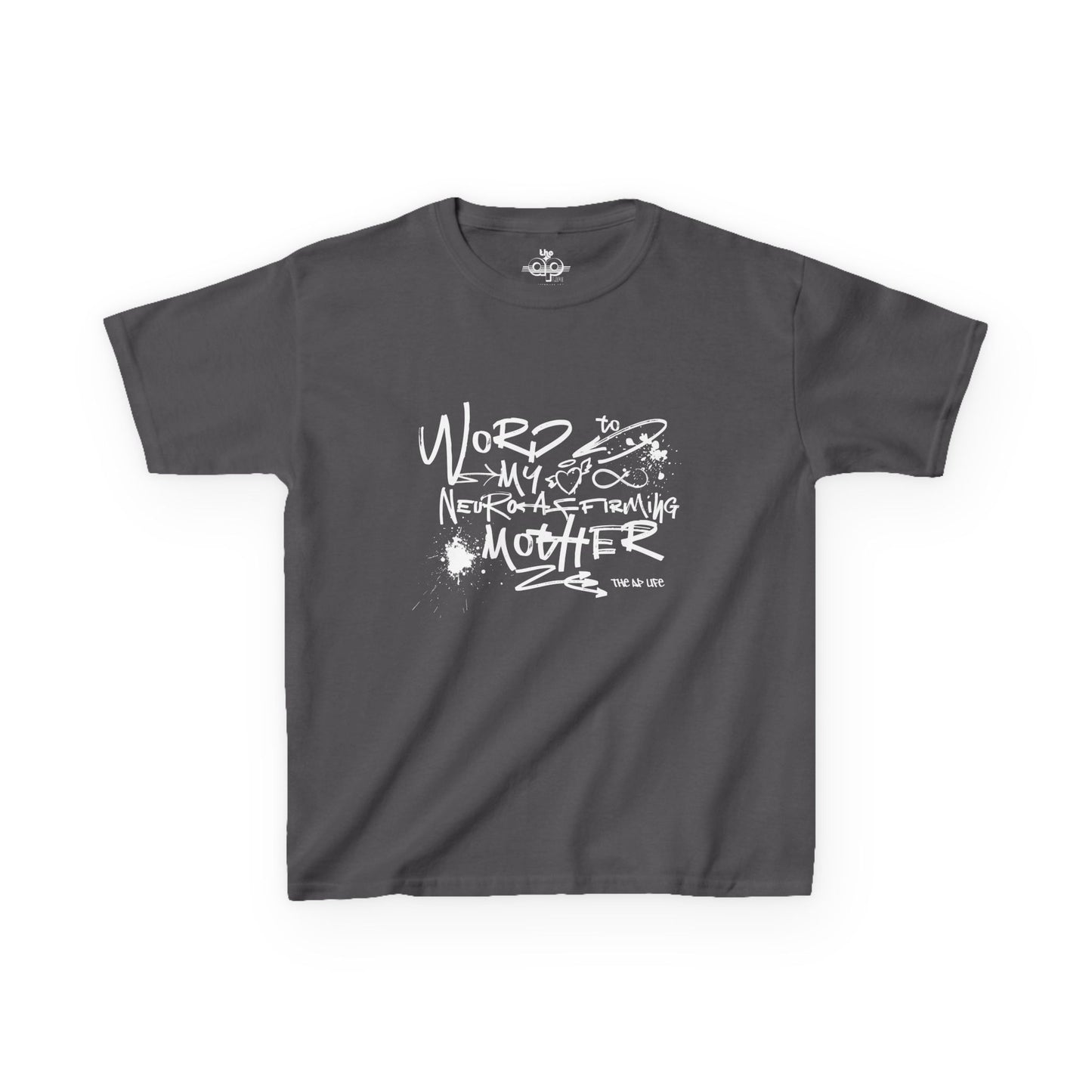 Word to My Neuro-Affirming Mother - Kids Oversized Heavy Cotton™ Tee
