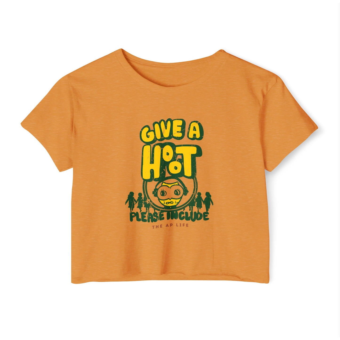 Give A Hoot - Just Include - Retro PSA Style - Women's Crop Top