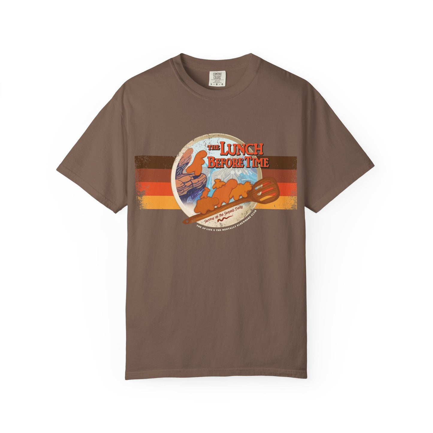 The Lunch Before Time- Serving Up the Sequels Daily - Adult Unisex Garment-Dyed T-shirt - Collab Design with TMEC