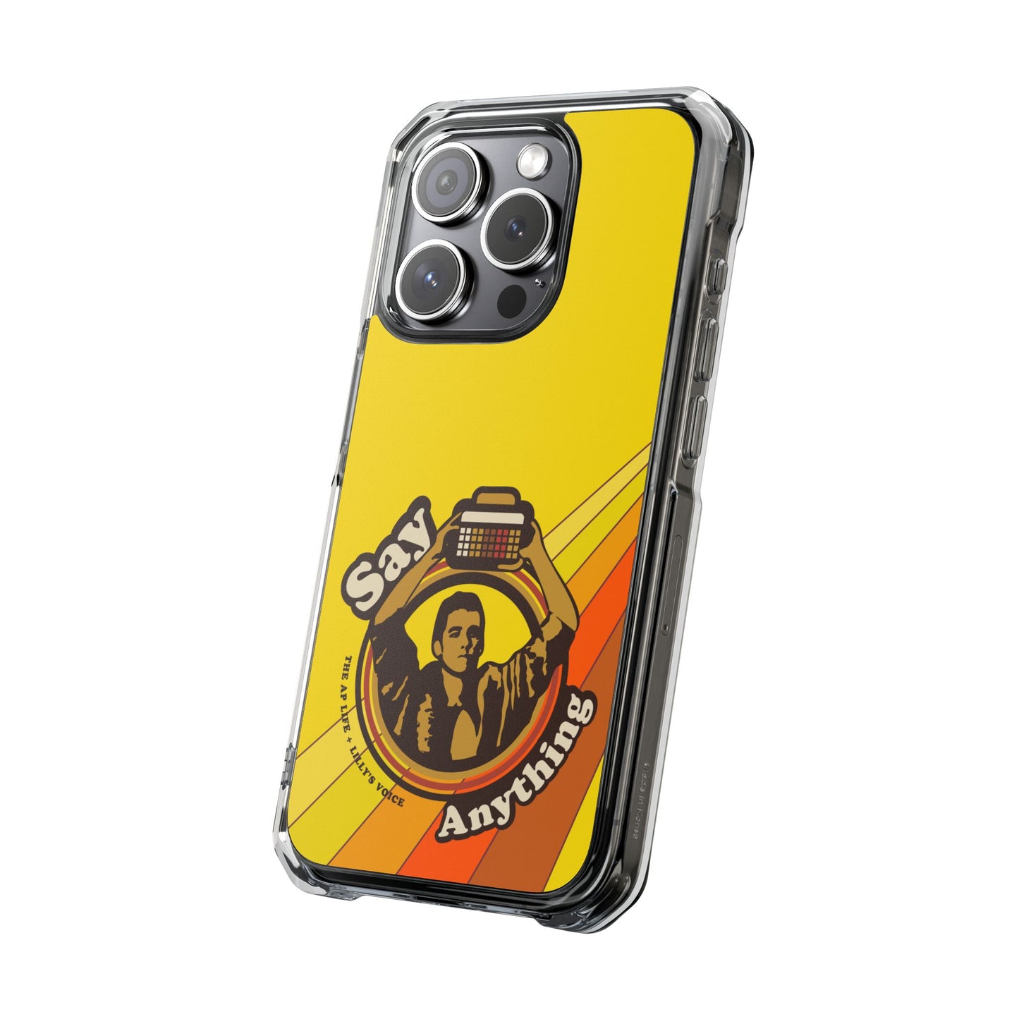 Say Anything - AAC - Lilly's Voice + The AP Life Collab - MagSafe® Clear Impact Case for iPhone