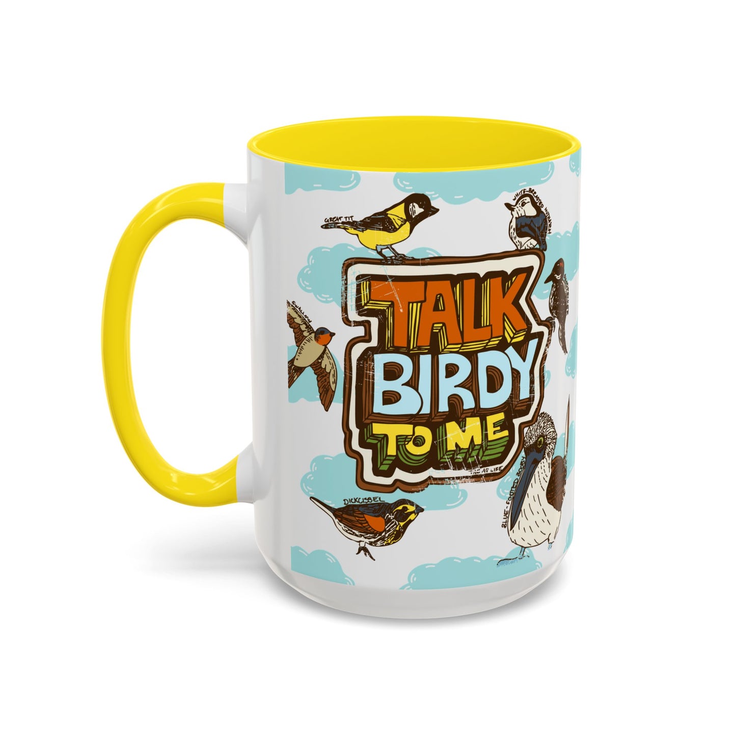Talk Birdy to Me - Accent Coffee Mug (11, 15oz)