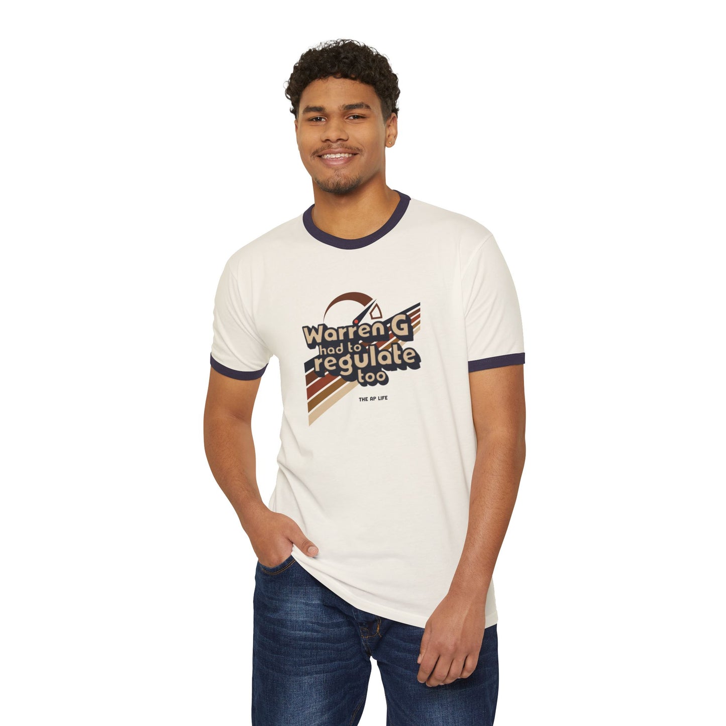 Warren G Had To Regulate Too - Print on Demand - Adult Unisex Ringer Tee