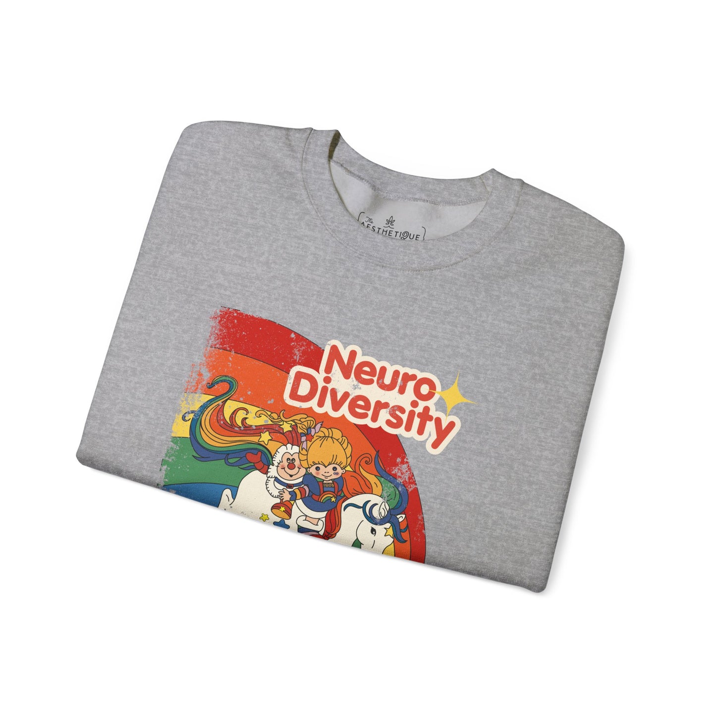 Neurodiversity Spreads Color to the Earth - Adult Unisex Heavy Blend™ Crewneck Sweatshirt