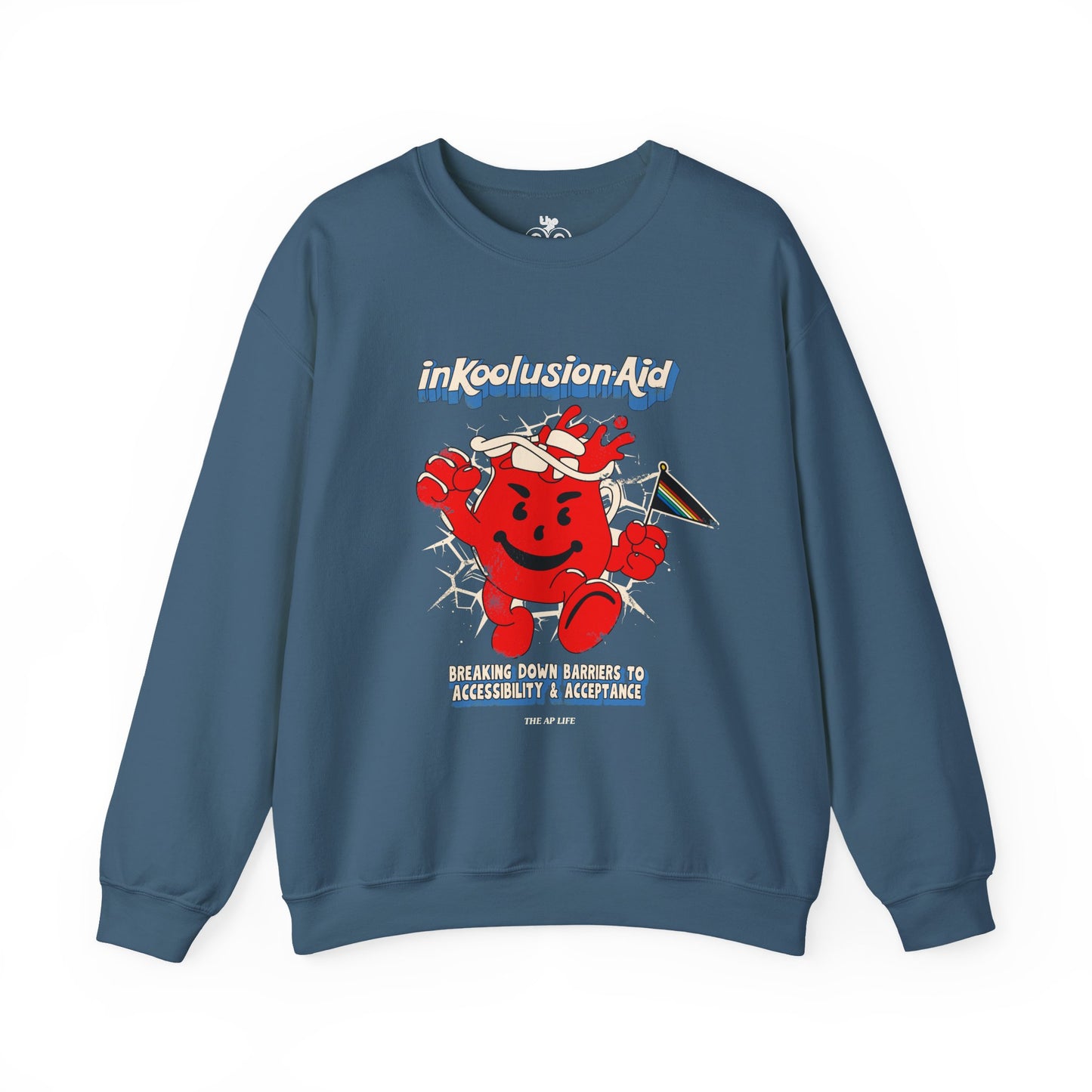 InKoolusion Aid - Breaking Down Barriers to Accessibility & Acceptance - Adult Unisex Heavy Blend™ Crewneck Sweatshirt