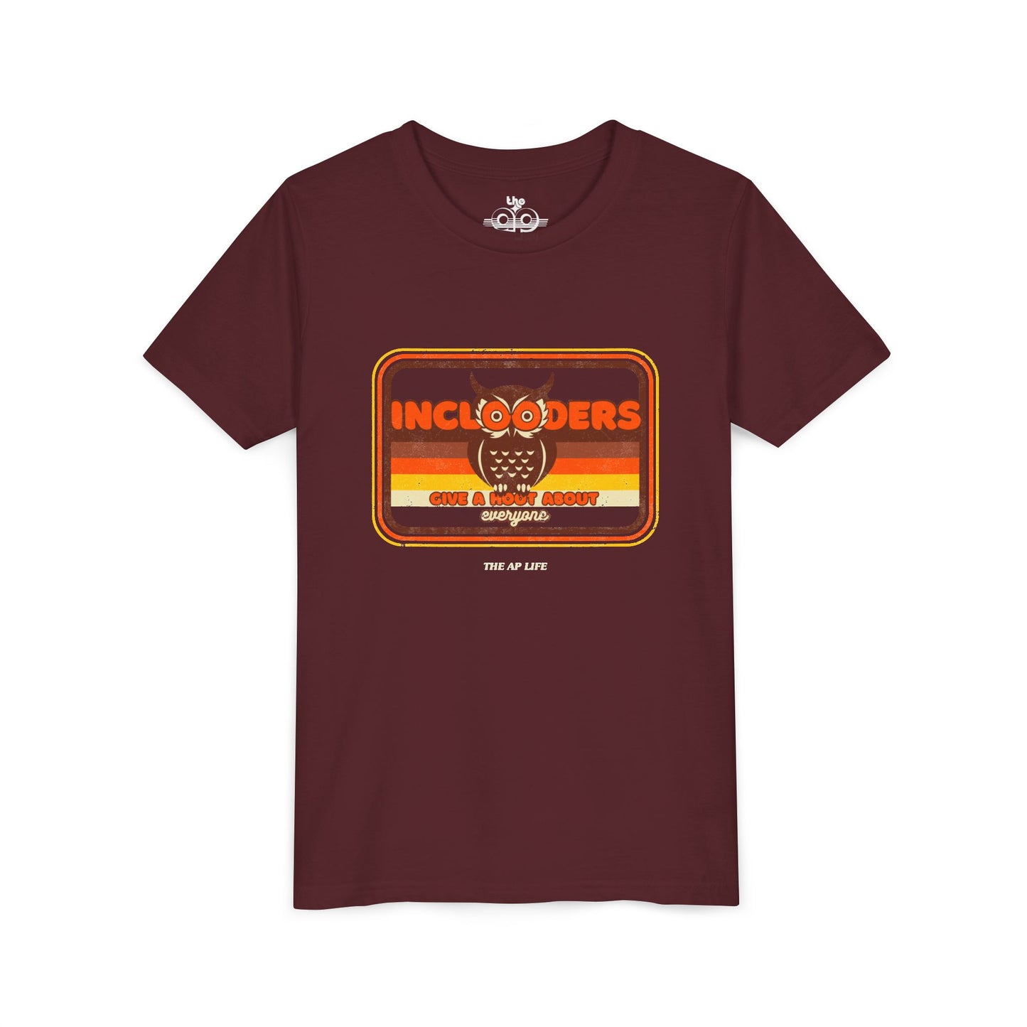 Inclooders Give a Hoot About Everyone - Unisex Youth Short Sleeve Tee