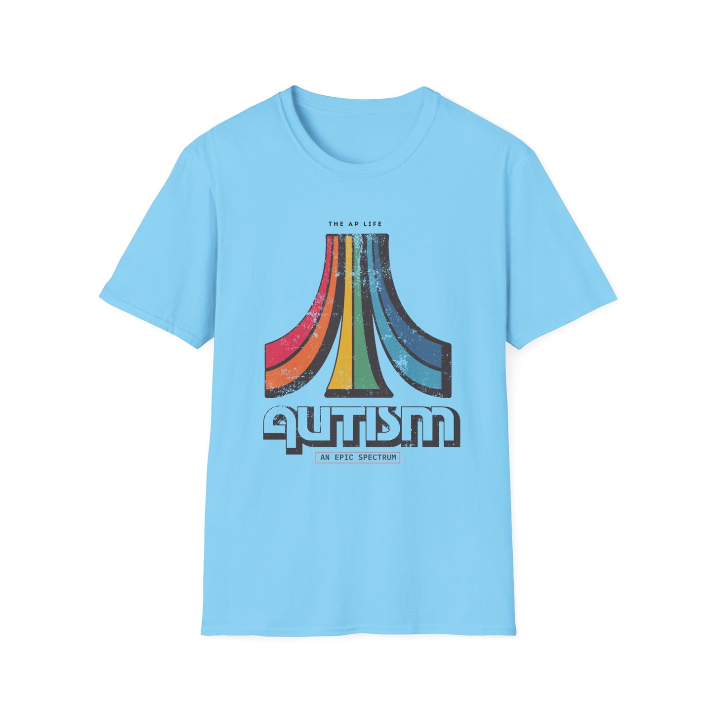 Autism - An Epic Spectrum - Retro Gaming Style Adult Unisex Softstyle T-Shirt