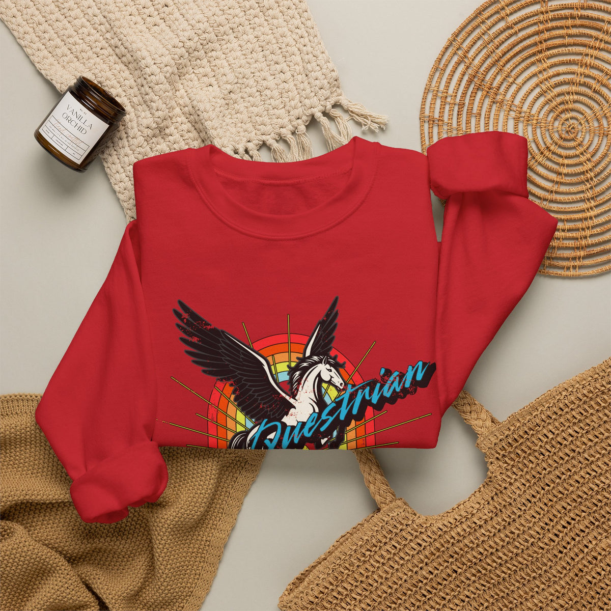 Side Questrian - Procrastination is When the Magic Happens - Adult Unisex Heavy Blend™ Crewneck Sweatshirt