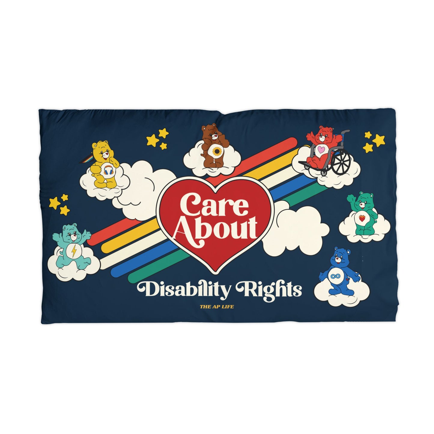 Care About Disability Rights - Retro 80s Vibe - Microfiber Pillowcase