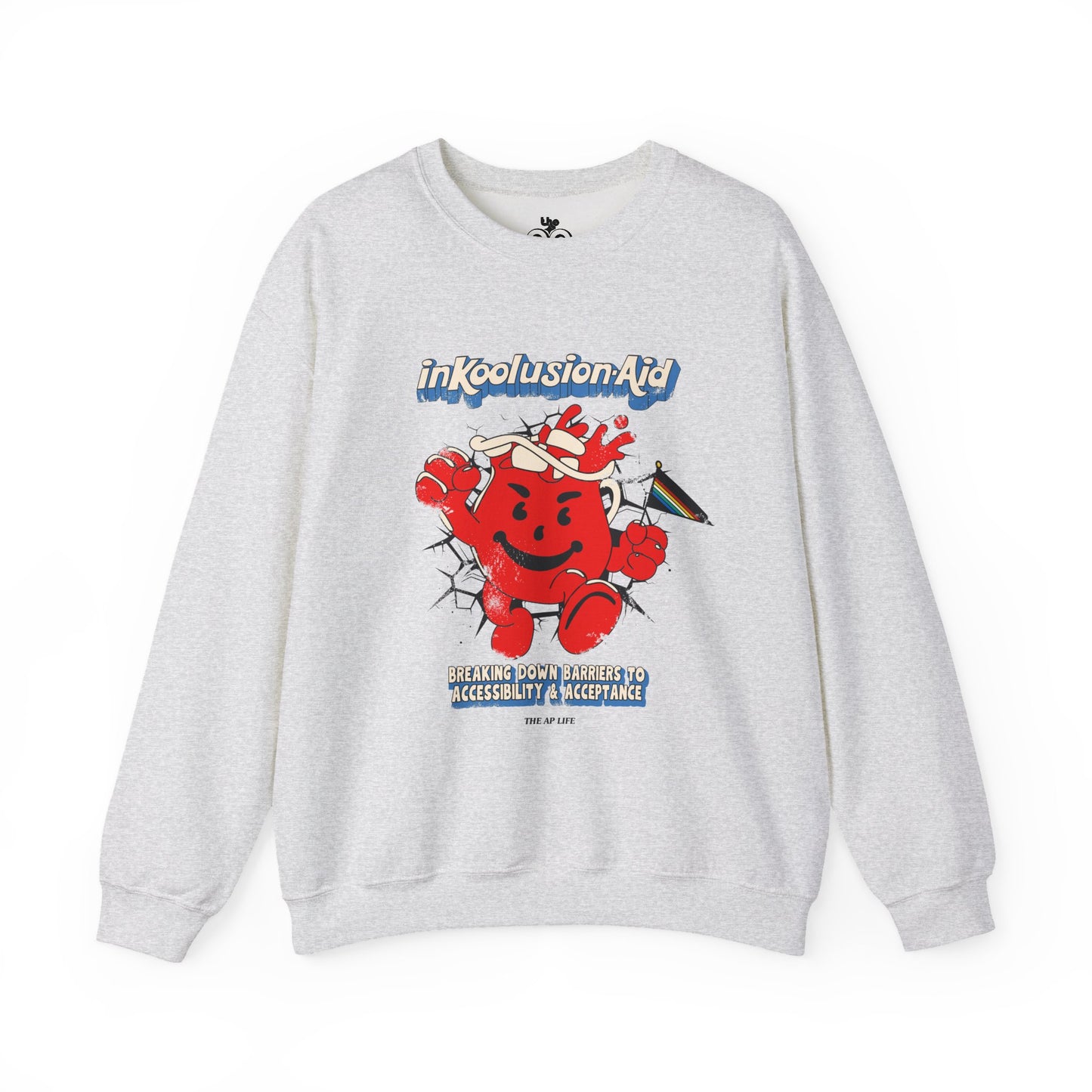 InKoolusion Aid - Breaking Down Barriers to Accessibility & Acceptance - Adult Unisex Heavy Blend™ Crewneck Sweatshirt