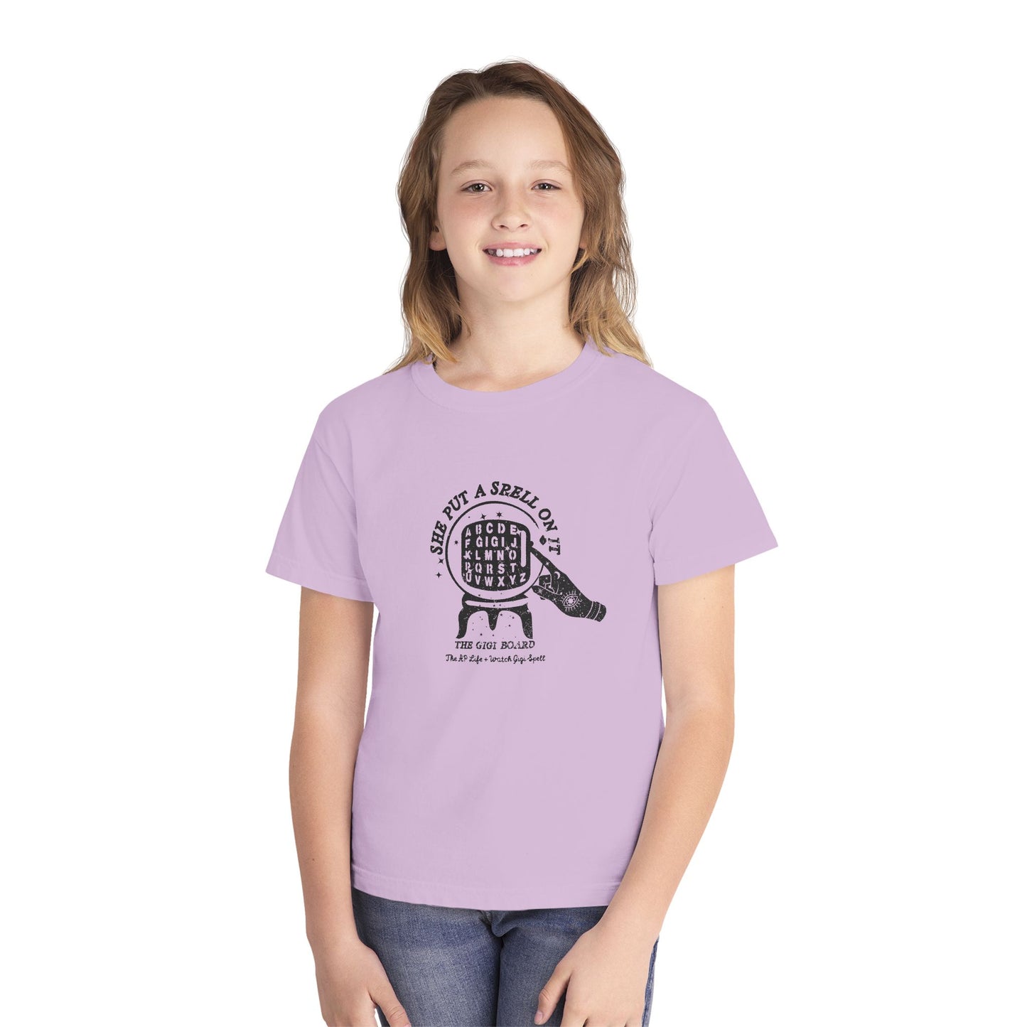 She Put a Spell on it - The Gigi Board - Youth Unisex Tee - Watch Gigi Spell Fundraiser