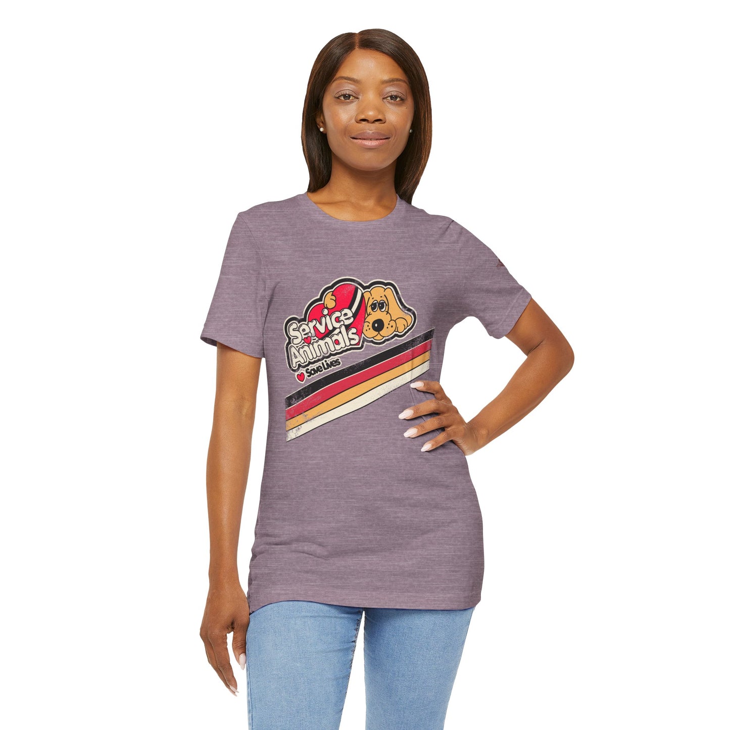 Service Animals Save Lives - Adult Unisex Jersey Short Sleeve Tee