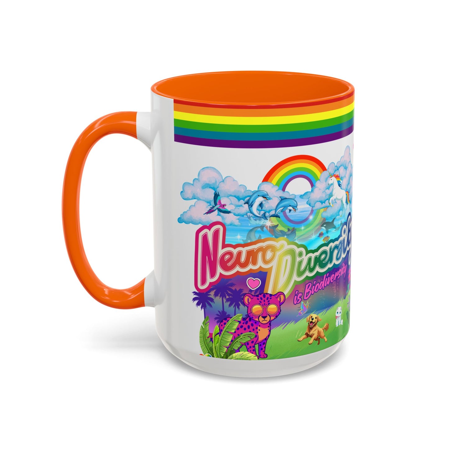 Neurodiversity is Biodiversity - Accent Coffee Mug (11, 15oz)