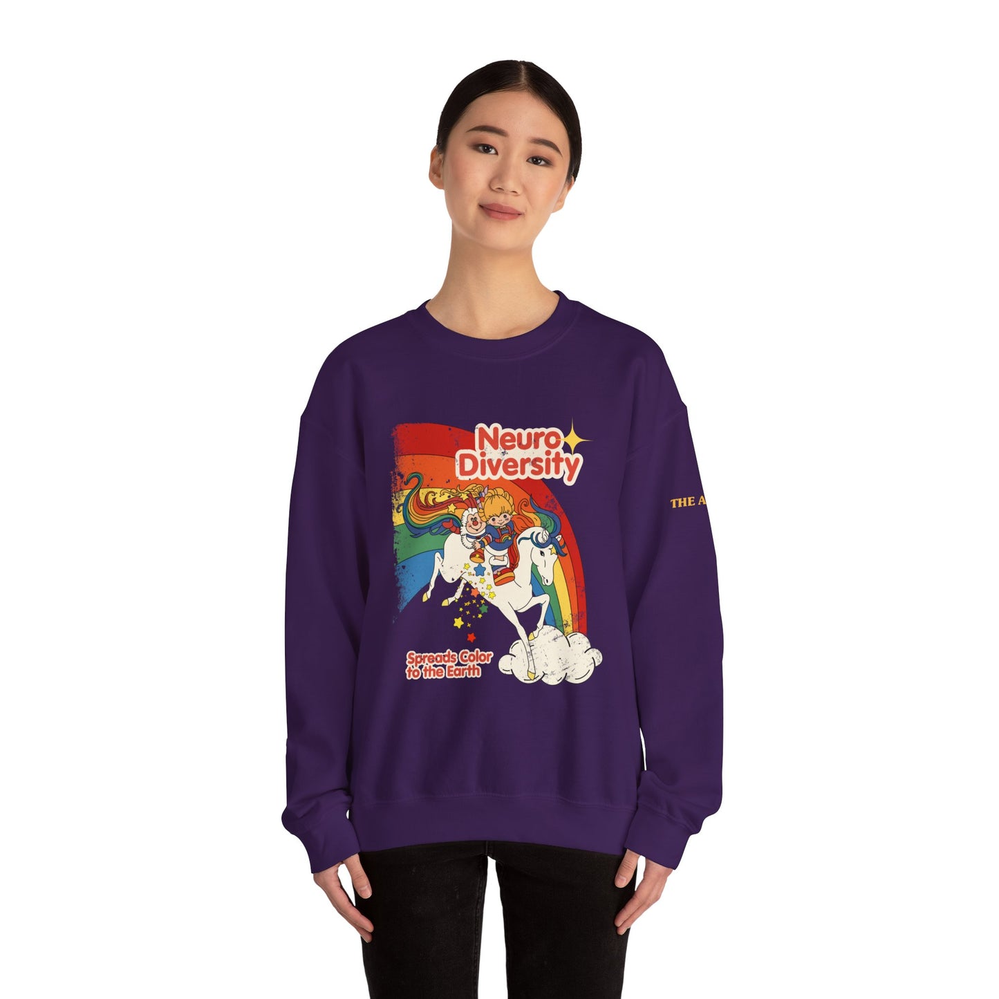 Neurodiversity Spreads Color to the Earth - Adult Unisex Heavy Blend™ Crewneck Sweatshirt