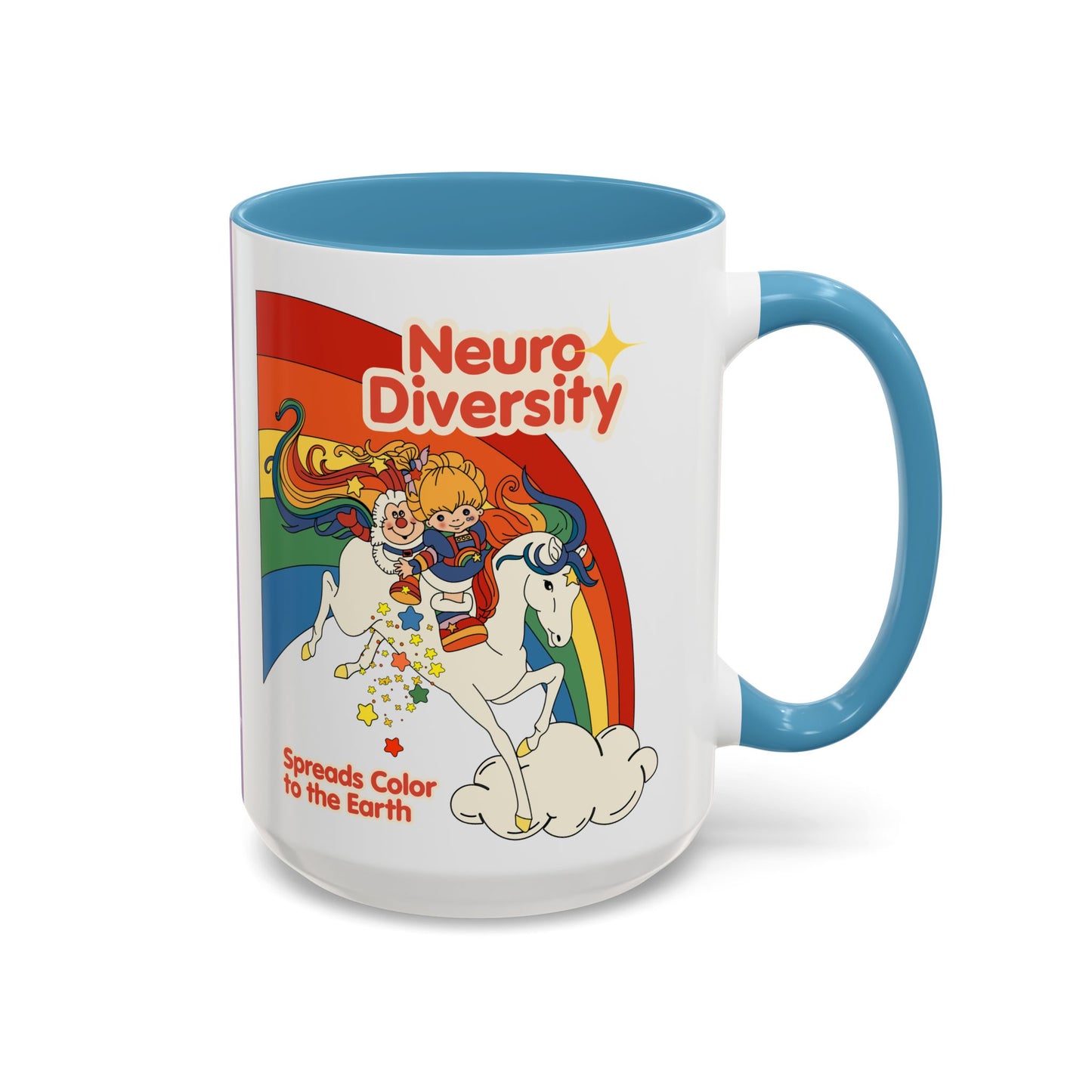Neurodiversity Spreads Color to the Earth - Accent Coffee Mug (11, 15oz)