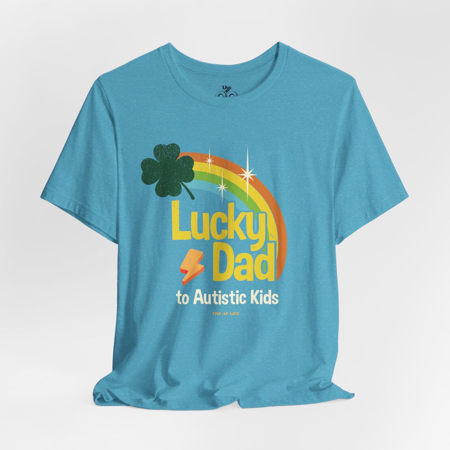 Lucky Dad to Autistic Kids - Adult Unisex Jersey Short Sleeve Tee