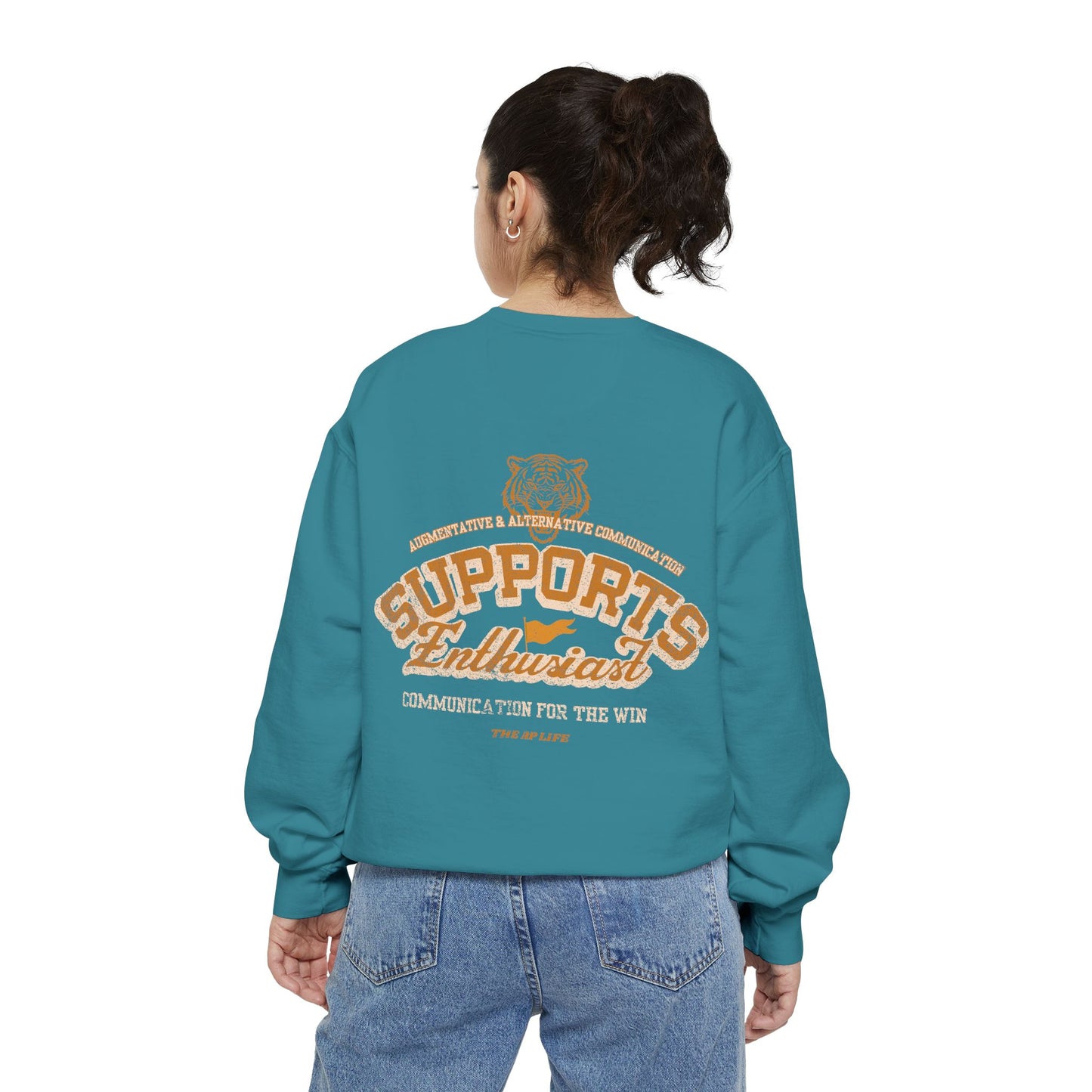 AAC Supports Team Enthusiast - Communication for the Win - Adult Unisex Sweatshirt