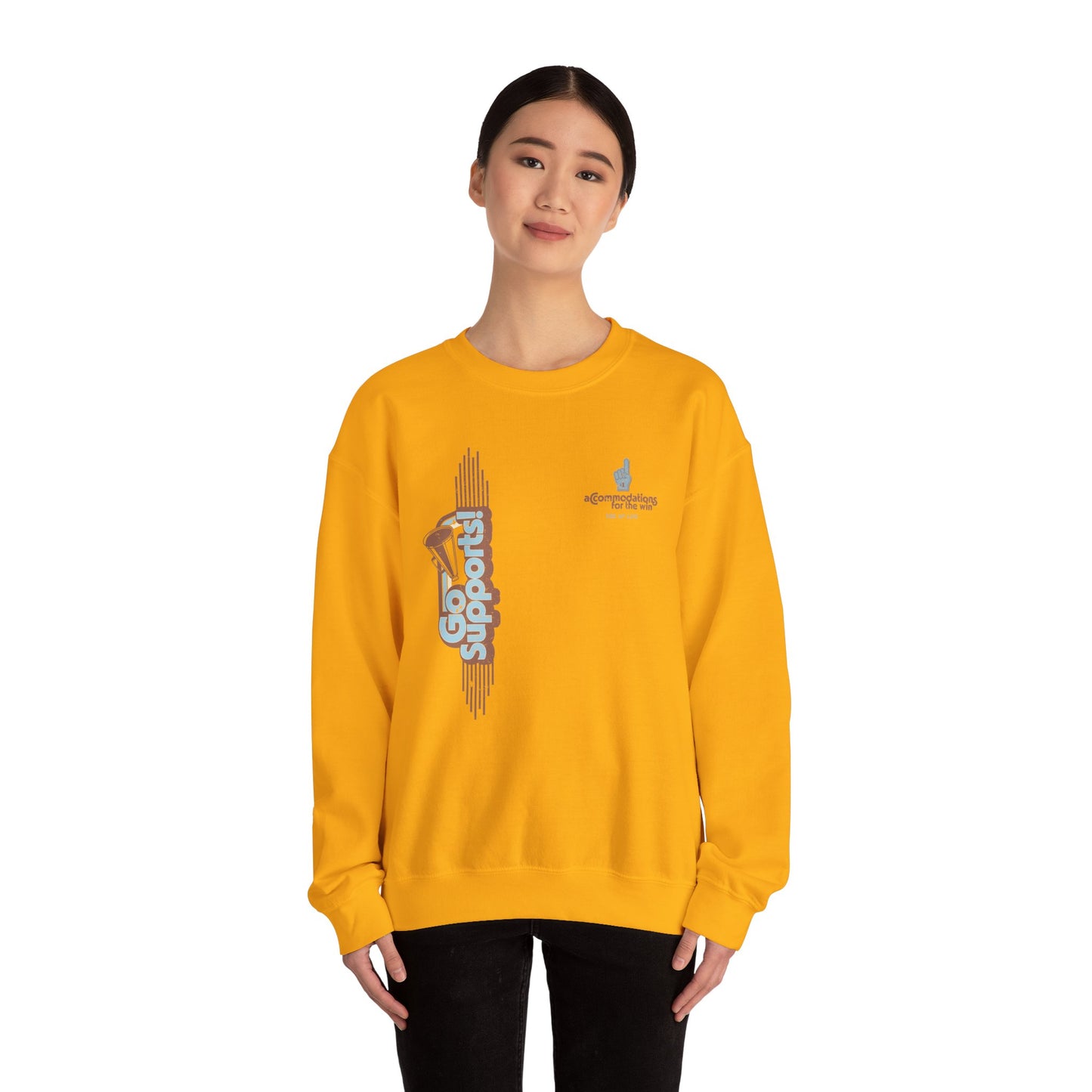 Go Supports! Accommodations for the Win - Support Needs Advocate Adult Unisex Sweatshirt
