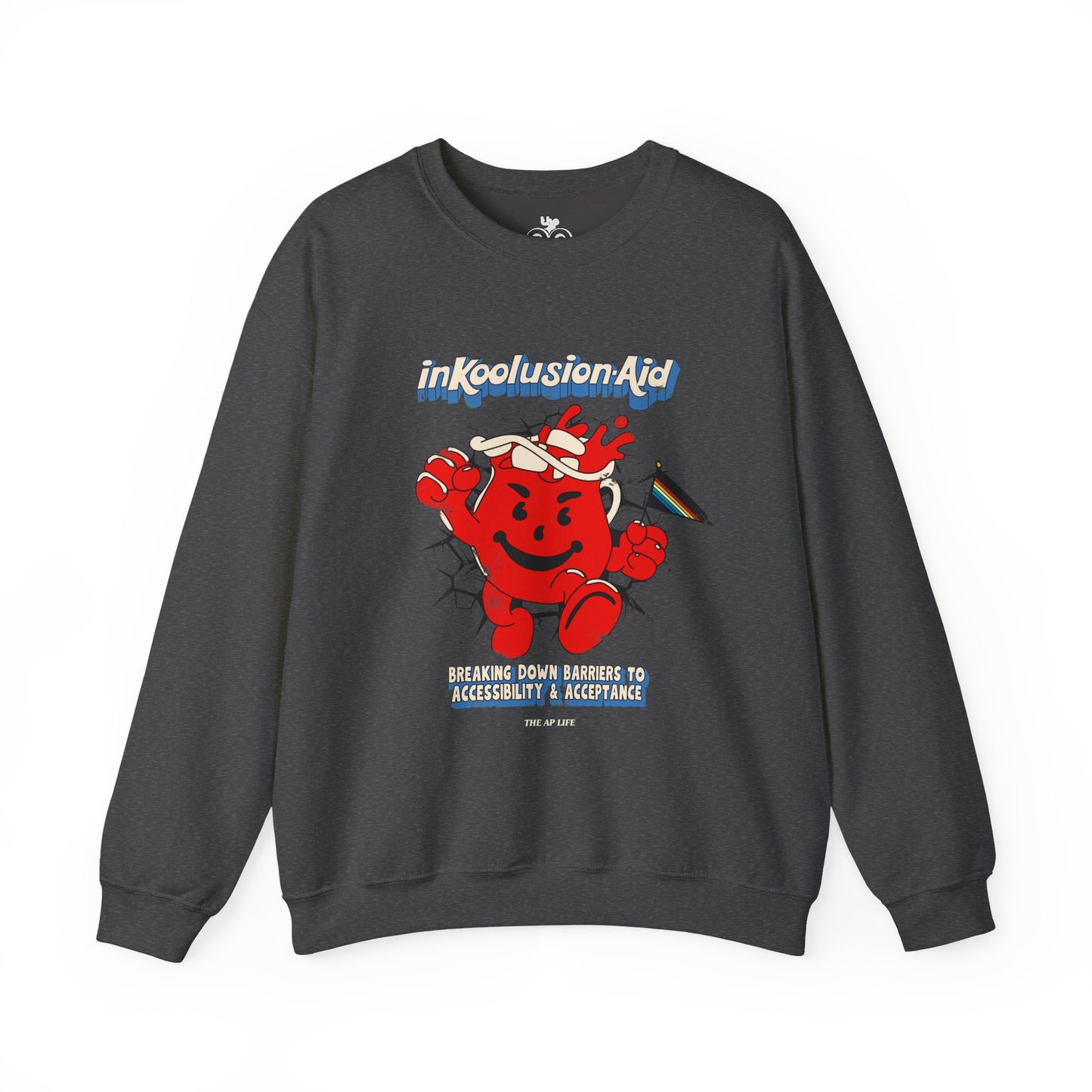 InKoolusion Aid - Breaking Down Barriers to Accessibility & Acceptance - Adult Unisex Heavy Blend™ Crewneck Sweatshirt