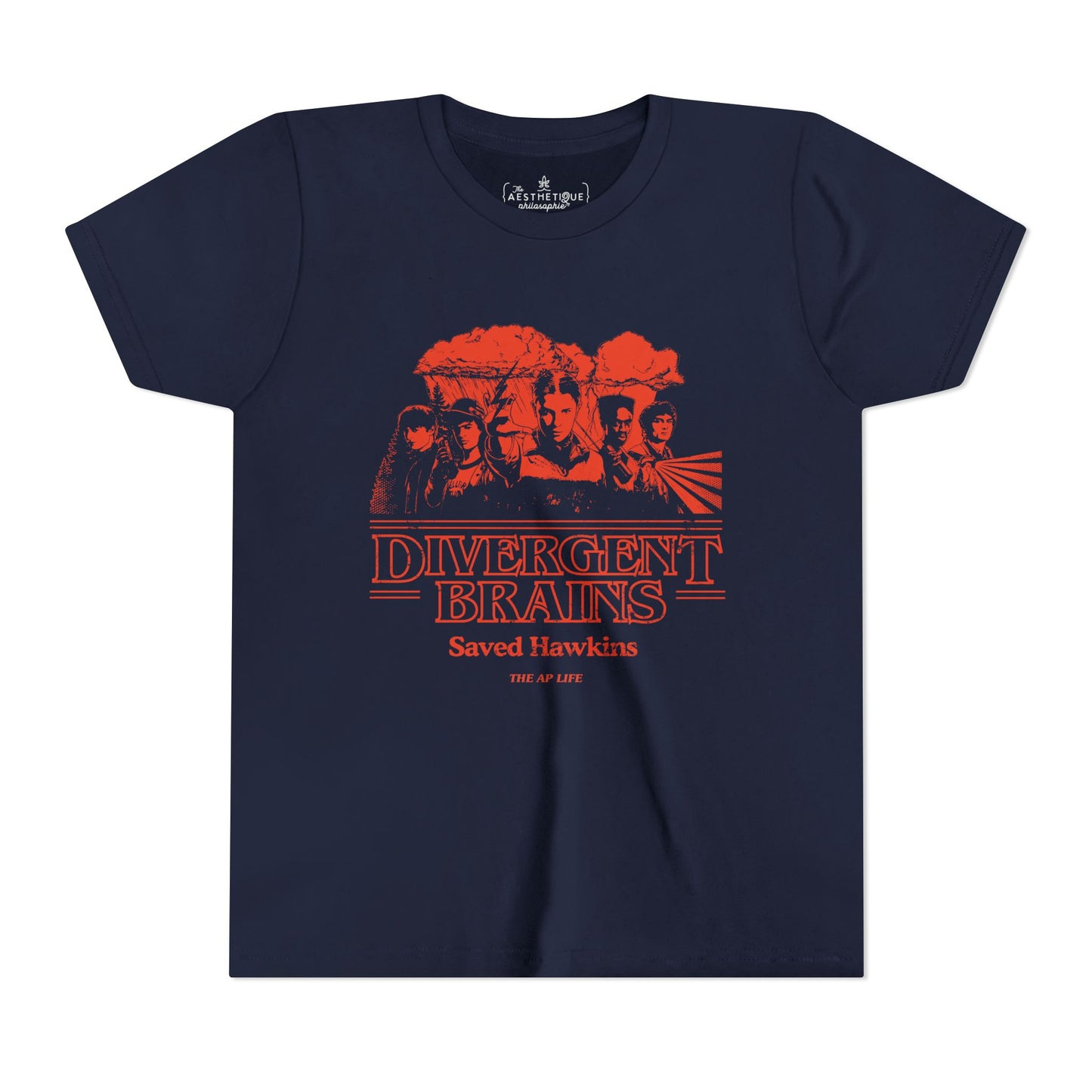 Divergent Brains Saved Hawkins - Unisex Youth Jersey Tee