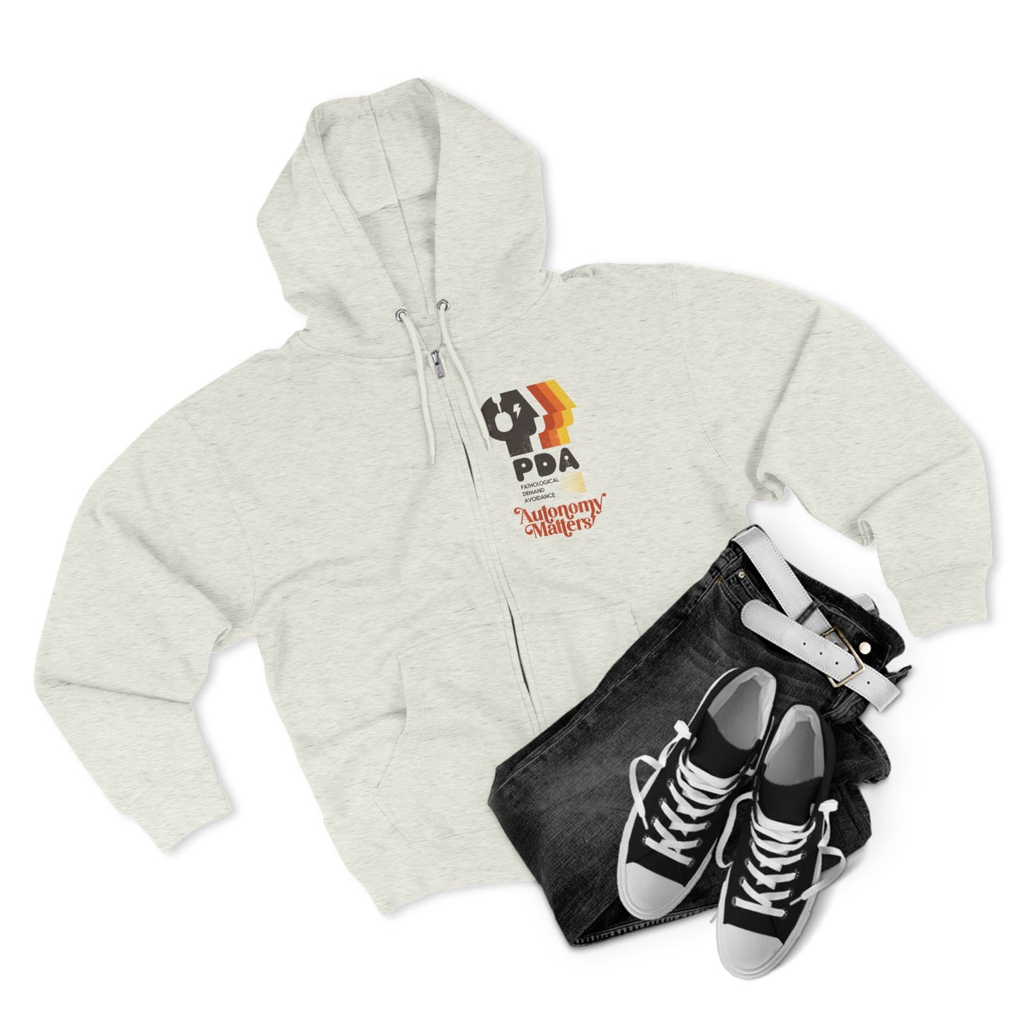 PDA - Pathological Demand Avoidance - Autonomy Matters - Adult Unisex Zip Hoodie
