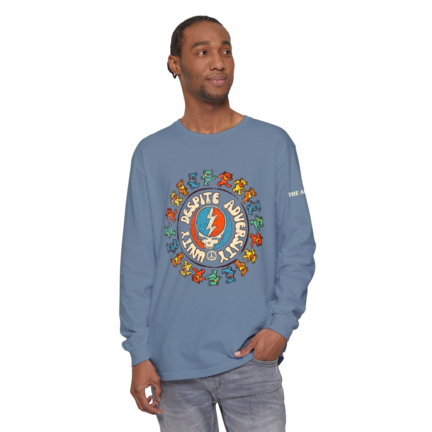 Unity Despite Adversity - Unisex Garment-dyed Long Sleeve T-Shirt
