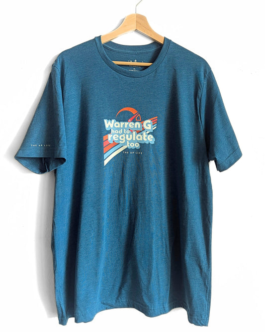 Warren G Had to Regulate Too - Heathered Teal Adult Unisex Tee