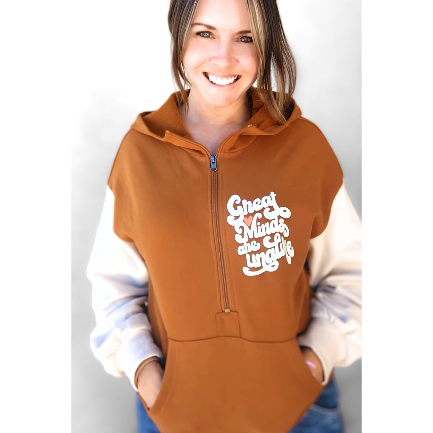 Women's Great Minds are Unalike Half-Zip Hoodie