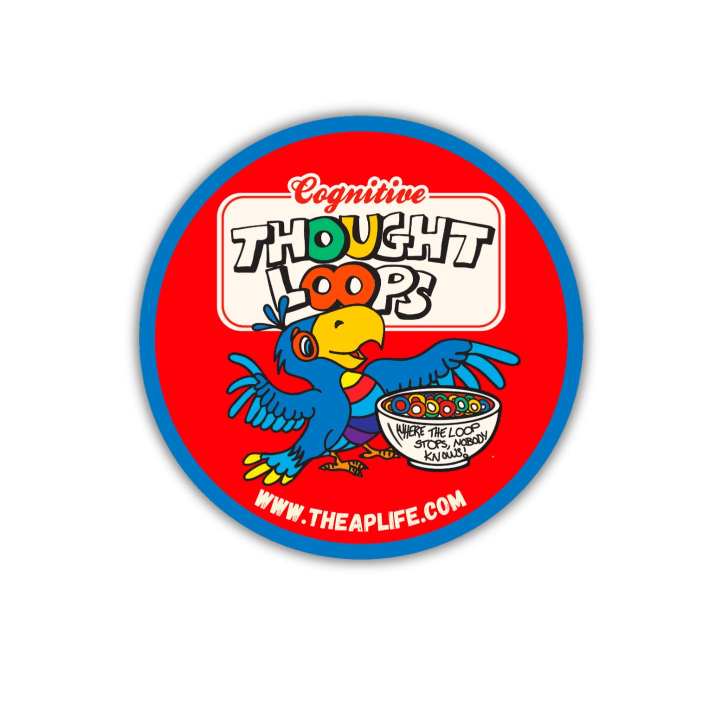 Cognitive Thought Loops - Where the Loop Stops, Nobody Knows - Matte Circle Sticker