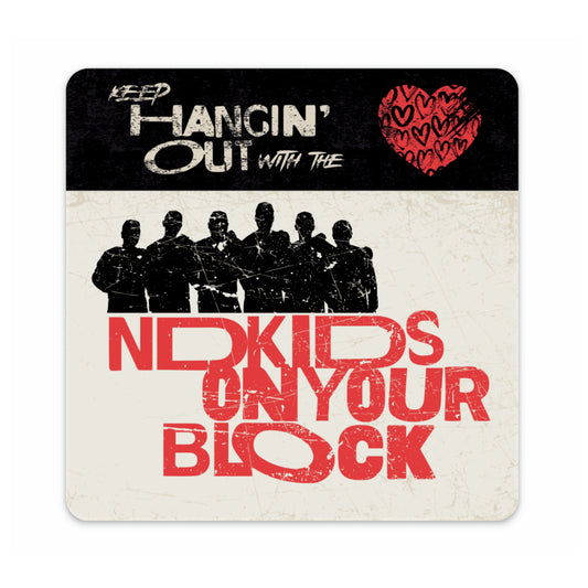 NDKOTB Hangin' Out with ND Kids on Your Block Rounded Square Sticker