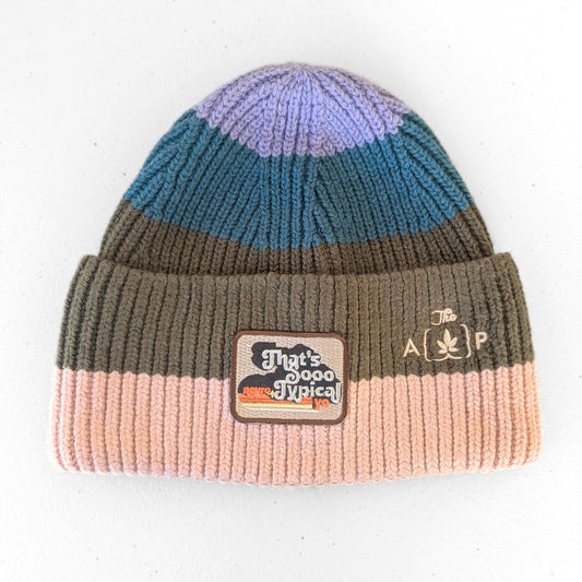 Retro Striped Acrylic That's Sooo Neuro-Typical Yo Beanie