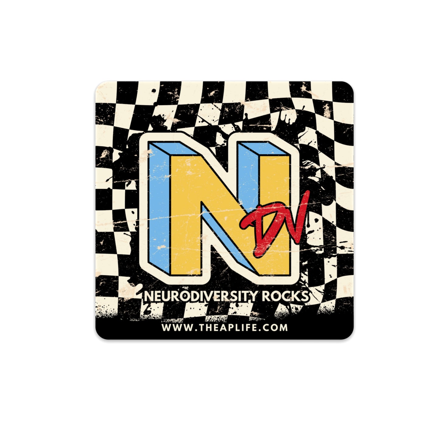 NDV Neurodiversity Rocks MTV Style Sticker