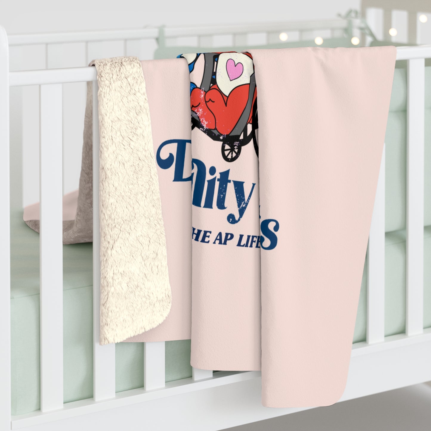 Care About Disability Rights - Retro 80s Vibe - Sherpa Fleece Blanket