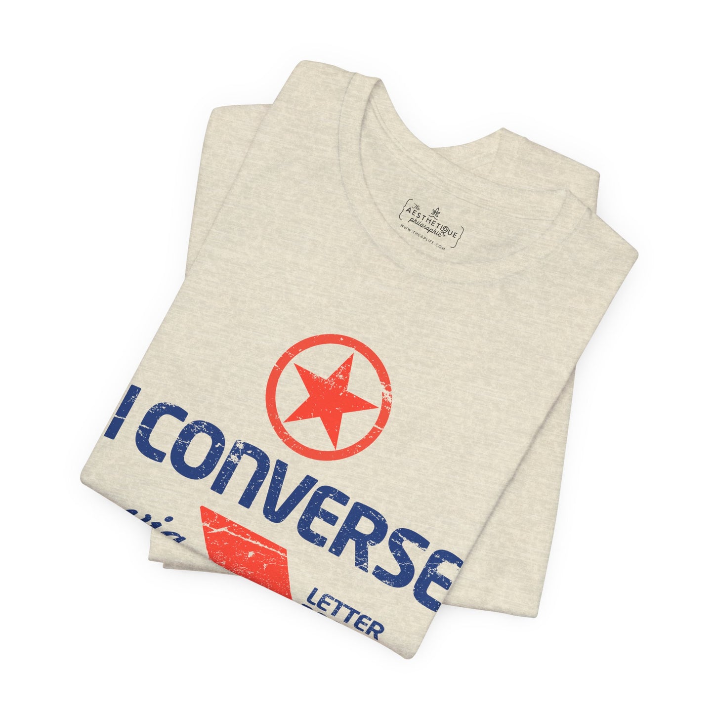 I Converse Via Letterboard - Unisex Jersey Short Sleeve Tee