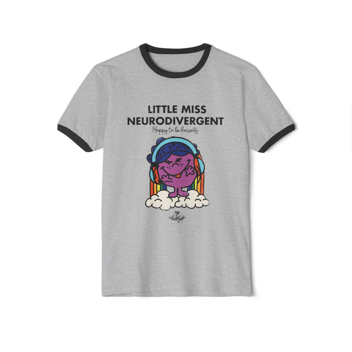 Little Miss Neurodivergent - Adult Unisex Cotton Ringer T-Shirt